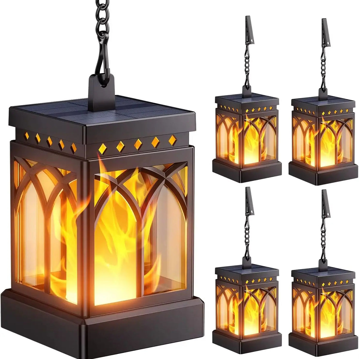 Waterproof Solar Lanterns With Two Modes and Automatic Lighting