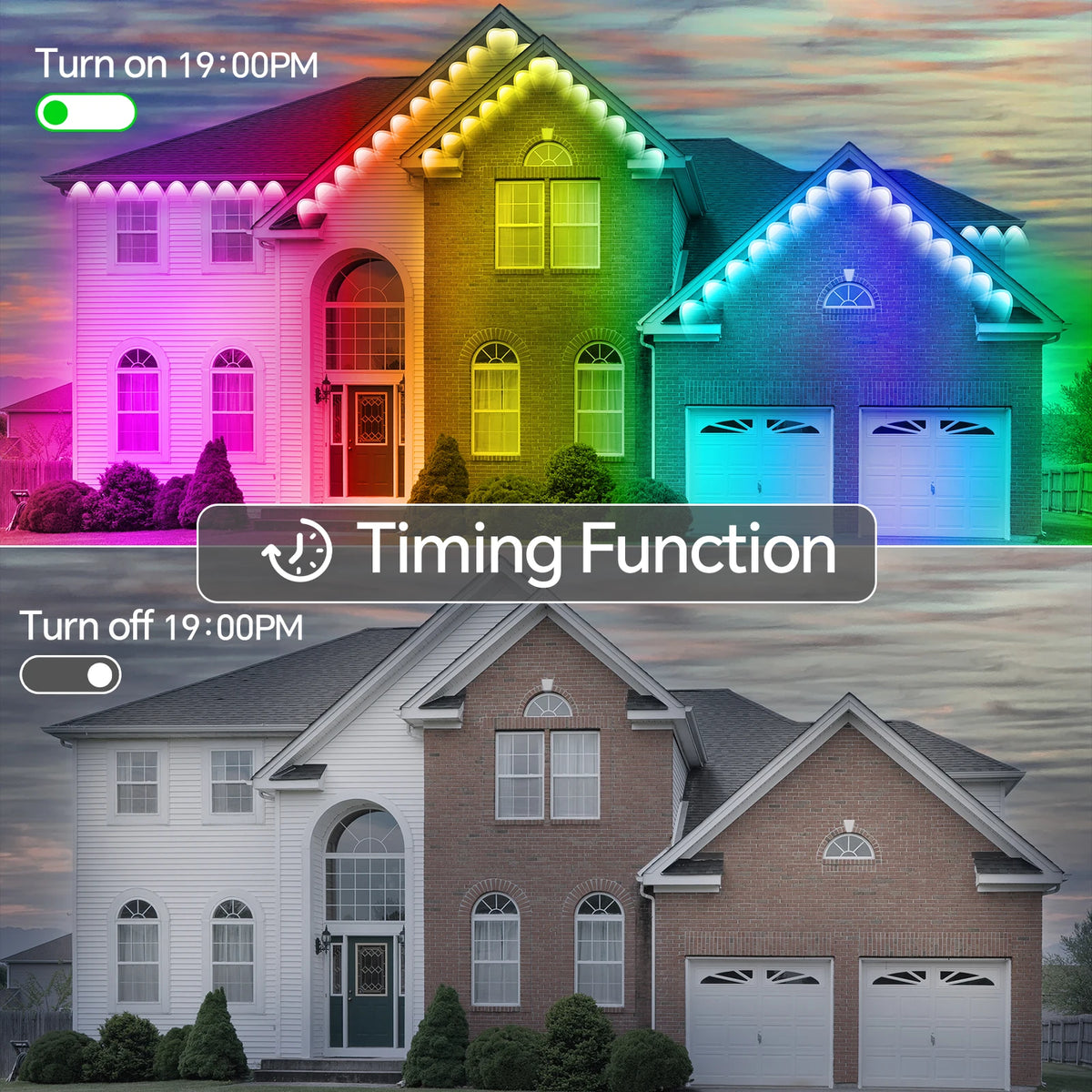 AILBTON Smart Permanent Outdoor LED Eaves Lights With App Control