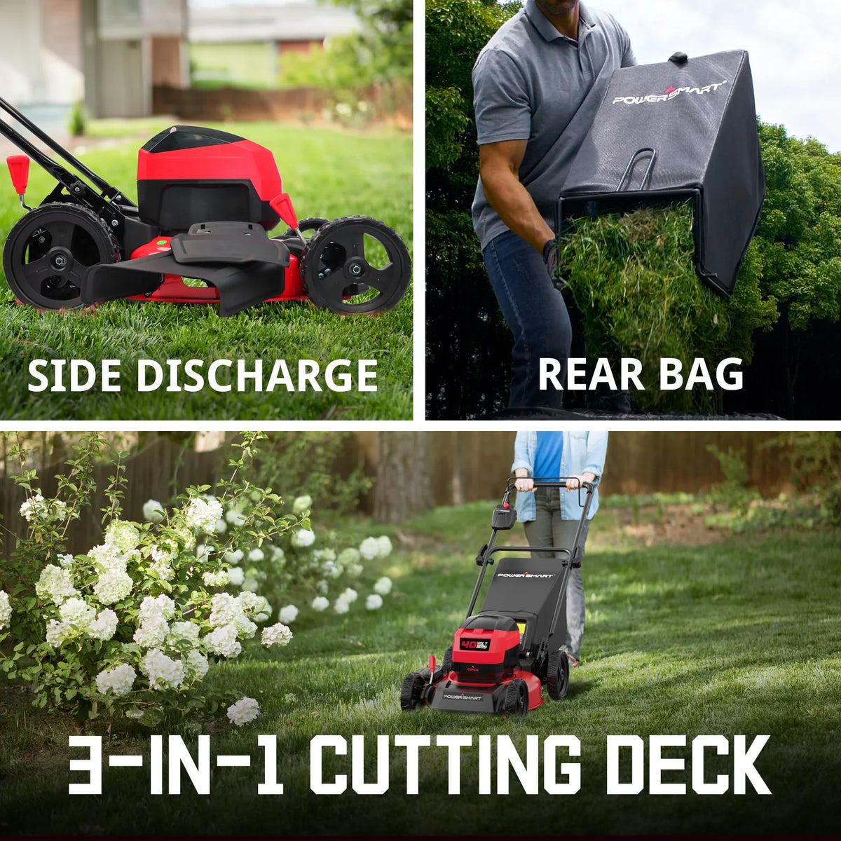 PowerSmart 40V Cordless Brushless Lawn Mower With Battery And Charger