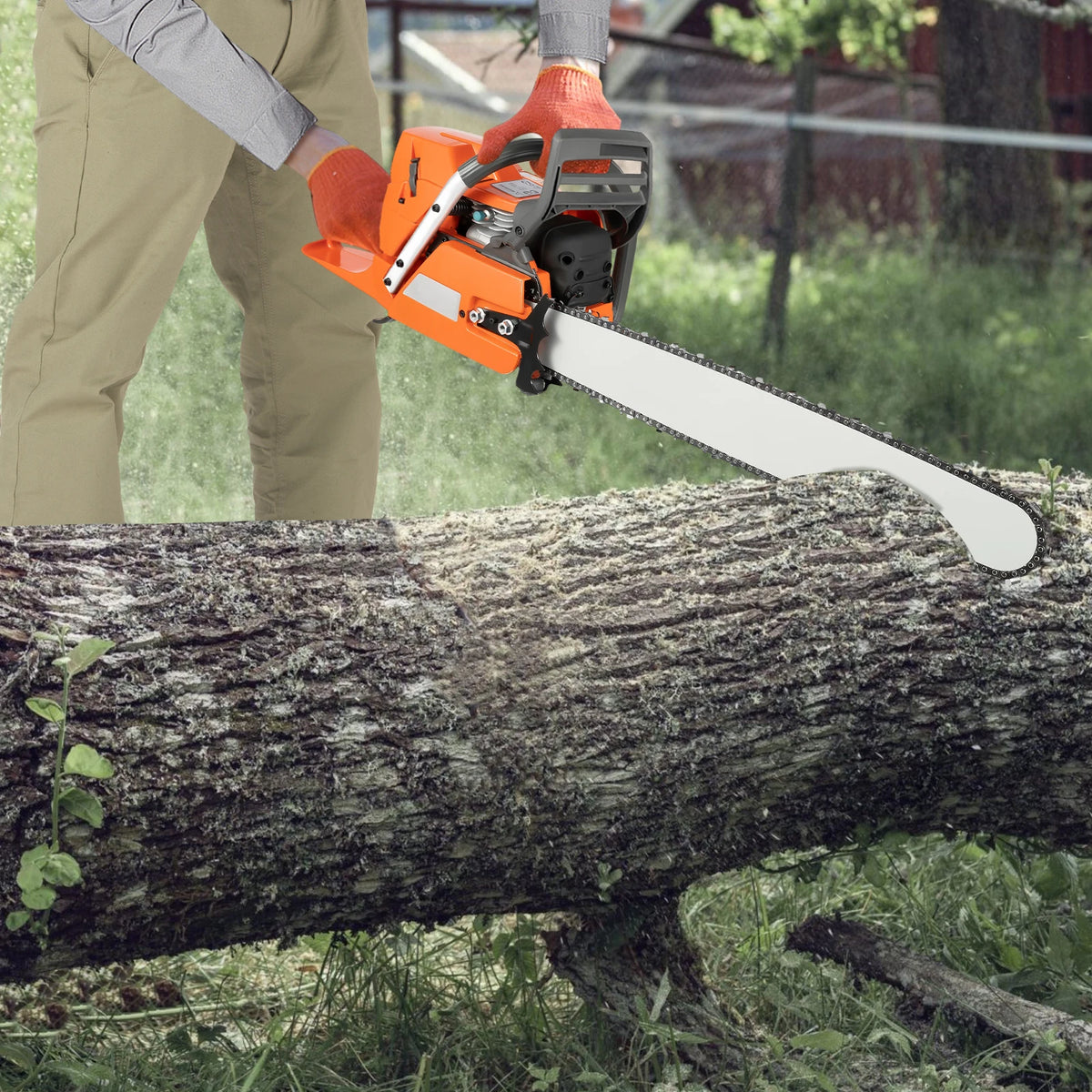 Gas Powered Two Stroke Chainsaw For Efficient Wood Cutting