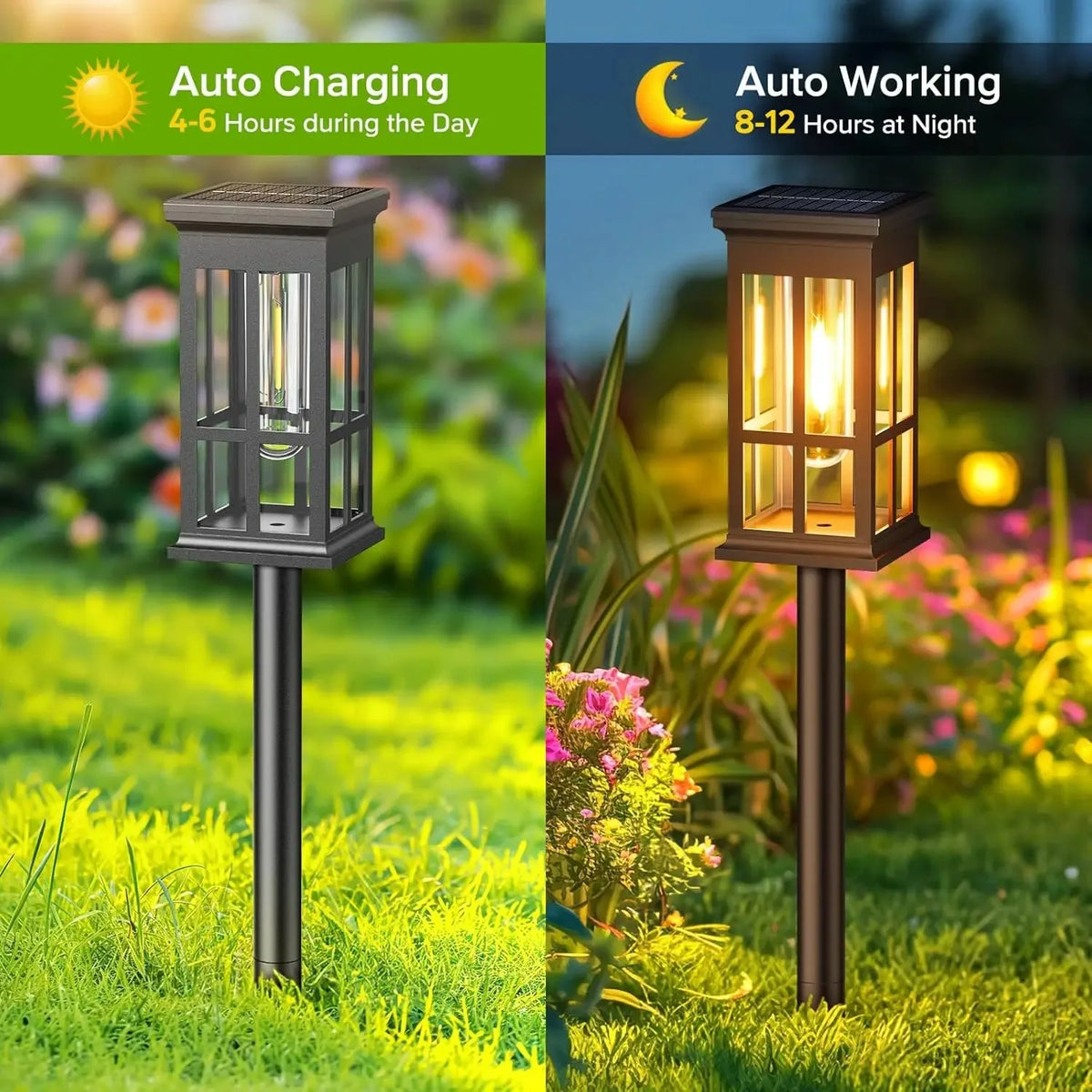 Solar Pathway Light Outdoor LED Landscape Lamp Waterproof IP65