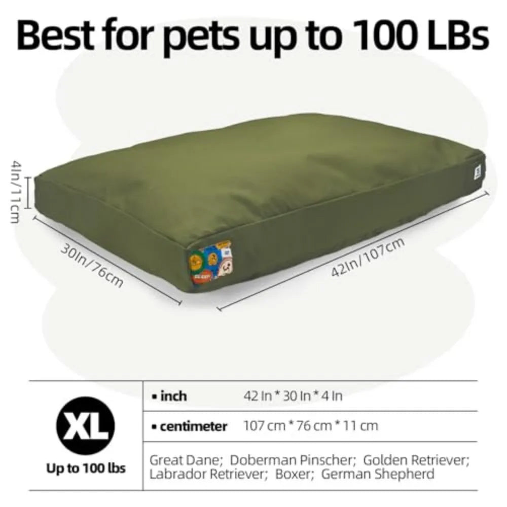 Durable Waterproof Canvas Dog Bed With Removable Washable Cover