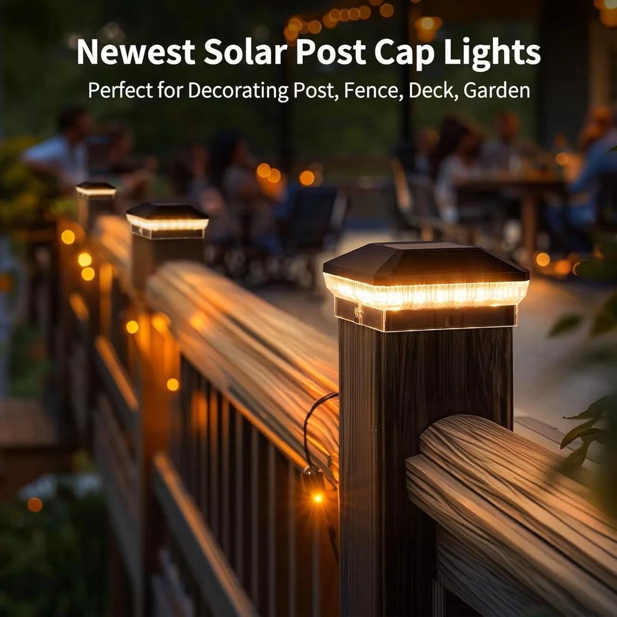 Outdoor Solar Post Lights With 40 LEDs And Three Modes