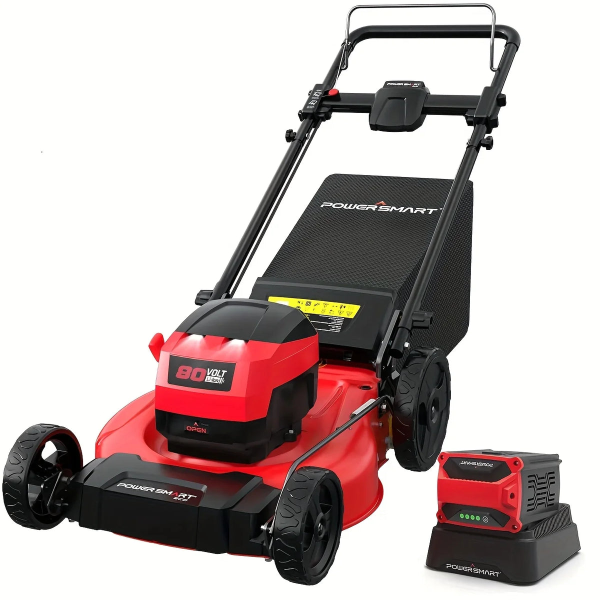 PowerSmart Cordless Brushless Lawn Mower With Battery And Charger