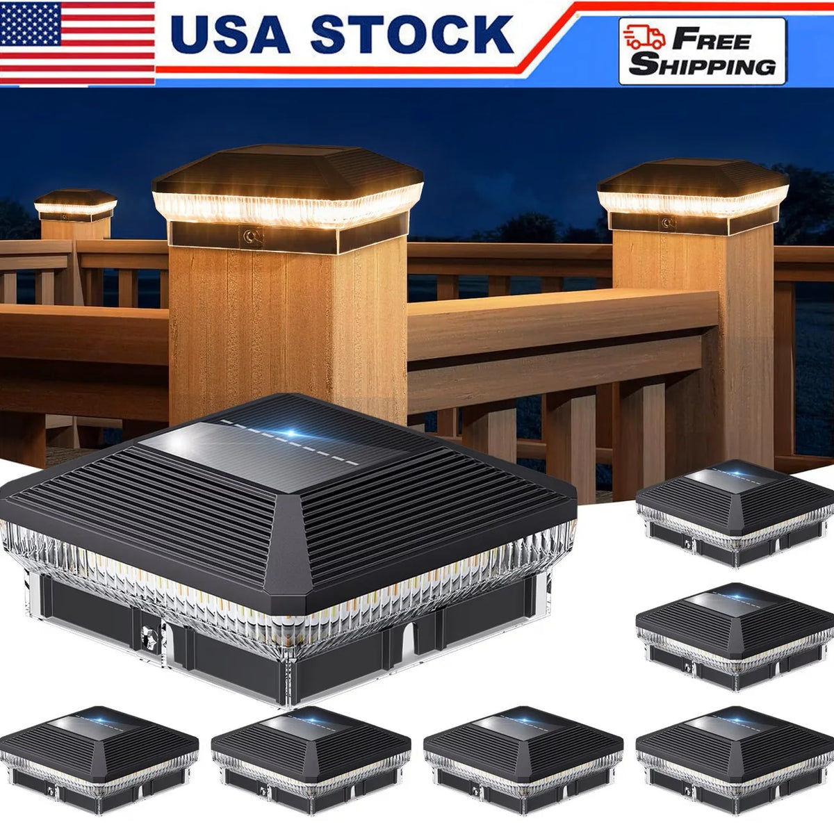 Outdoor Solar Post Lights With 40 LEDs And Three Modes