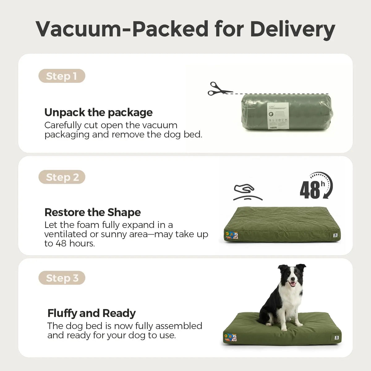 Durable Waterproof Canvas Dog Bed With Removable Washable Cover