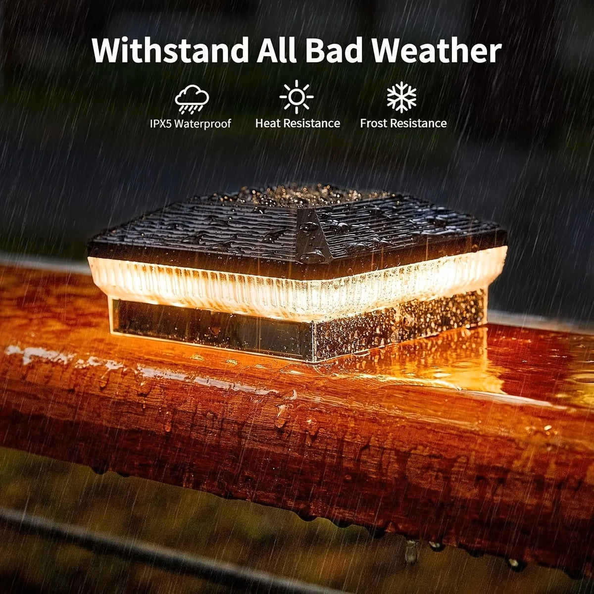 Outdoor Solar Post Lights With 40 LEDs And Three Modes