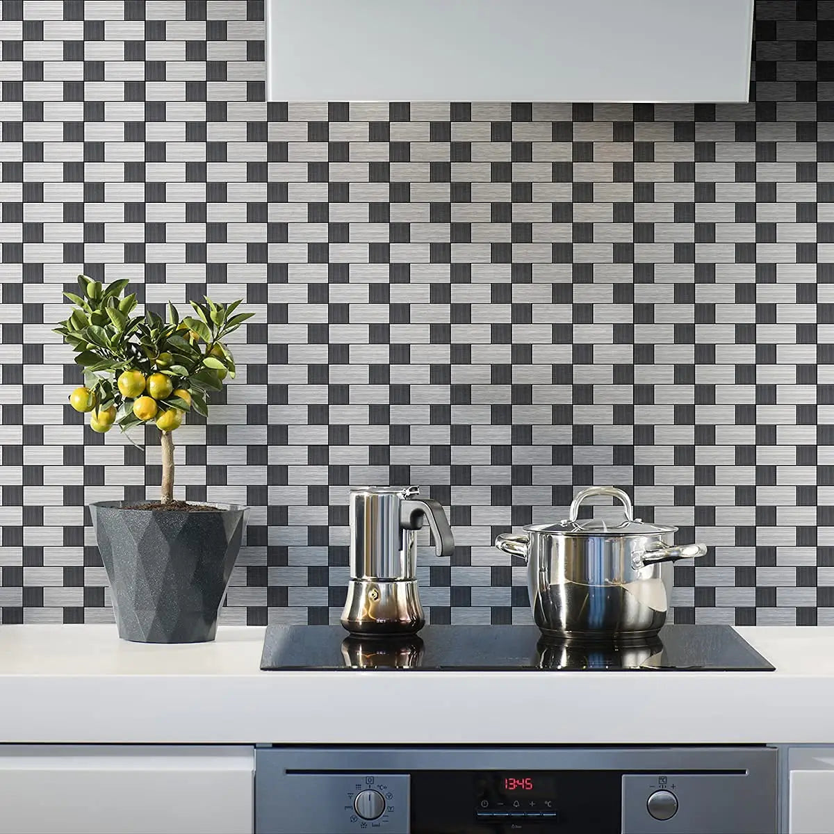 Art3d Peel And Stick Stainless Steel Mosaic Backsplash Tiles