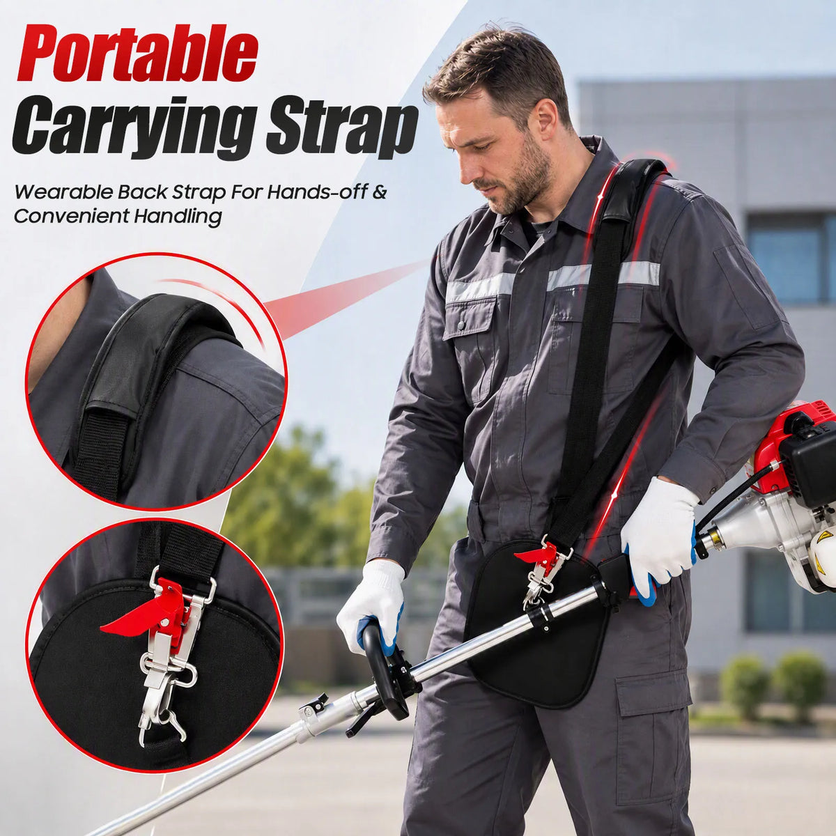 Powered Walk Behind Sweeper for Lawn, Street and Farm Cleaning