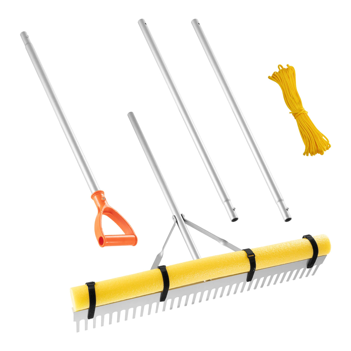 SucceBuy Landscape Rake for Garden Gravel and Lawn Care