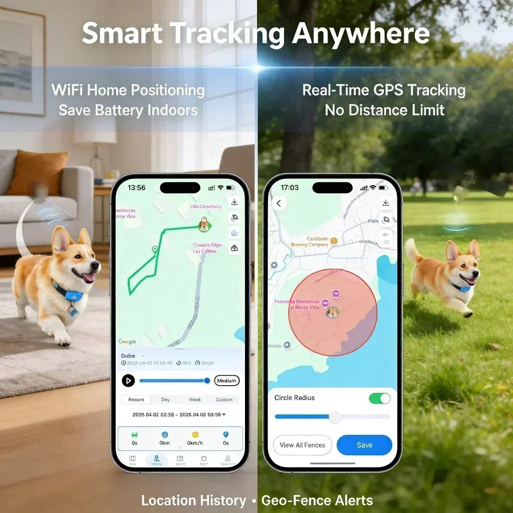 WANWAYTECH 4G GPS Pet Tracker With Real Time Tracking
