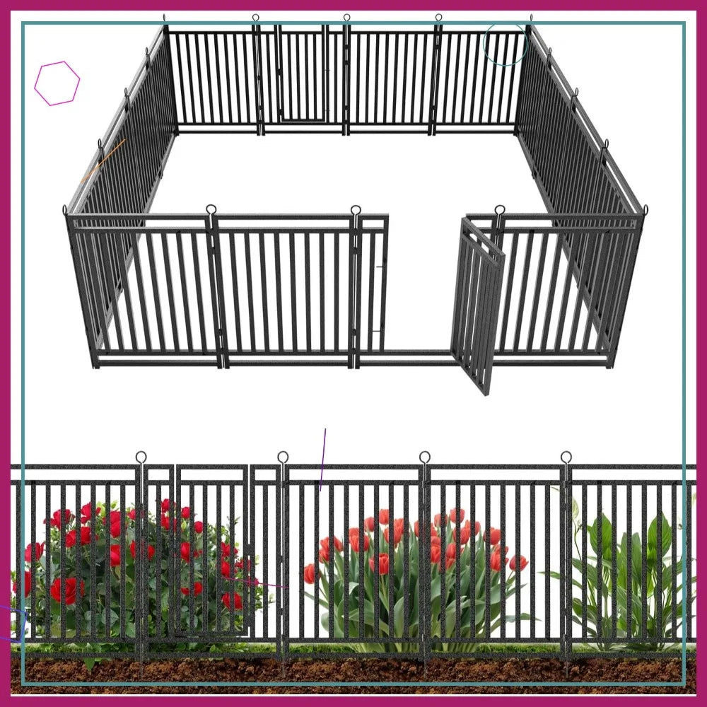 Metal Garden Fence No Dig Fence For Yard And Garden