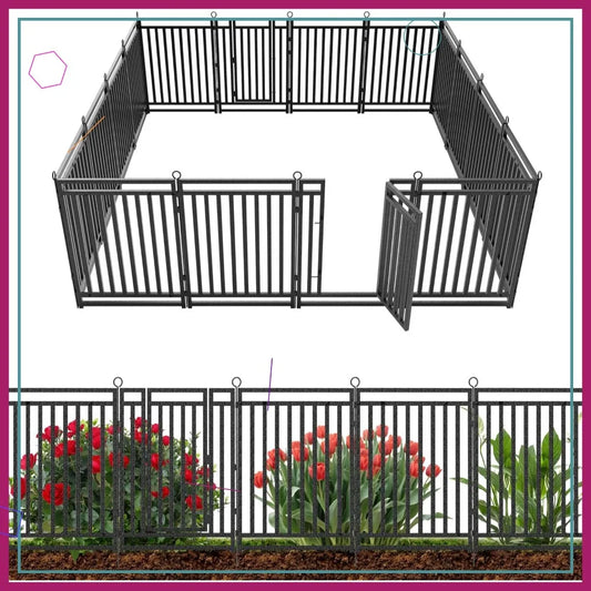 Metal Garden Fence No Dig Fence For Yard And Garden