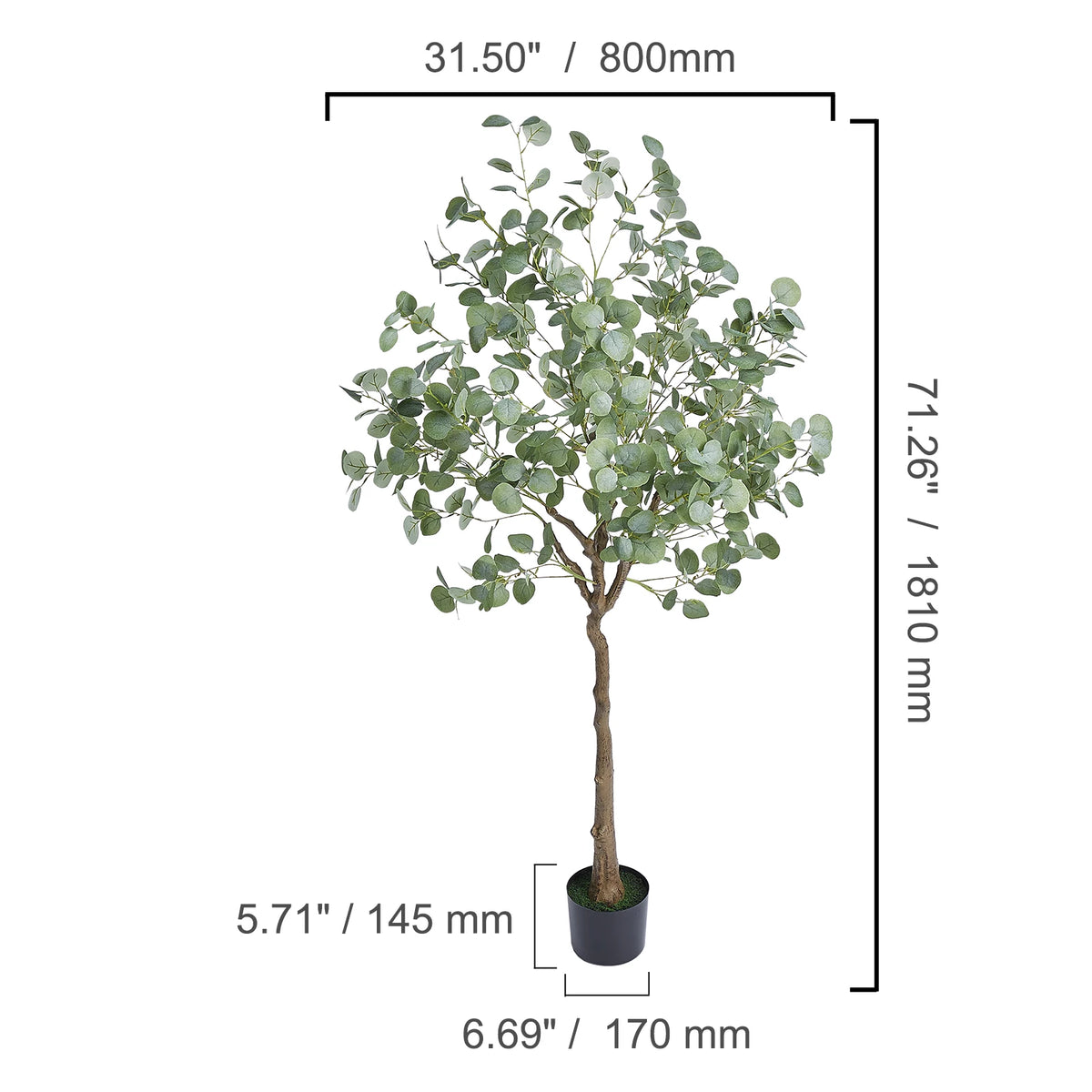 SucceBuy Artificial Olive Tree With Anti Tip Protection