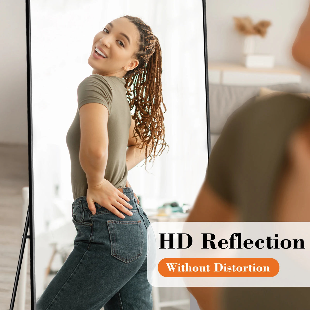 MCQ Arched Full Length Mirror With Stand For Modern Home