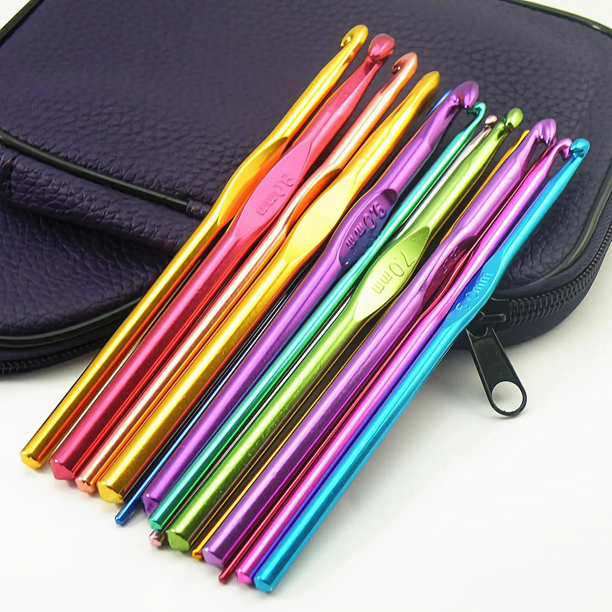 Aluminum Alloy Crochet Hook Set for Knitting and DIY Crafts
