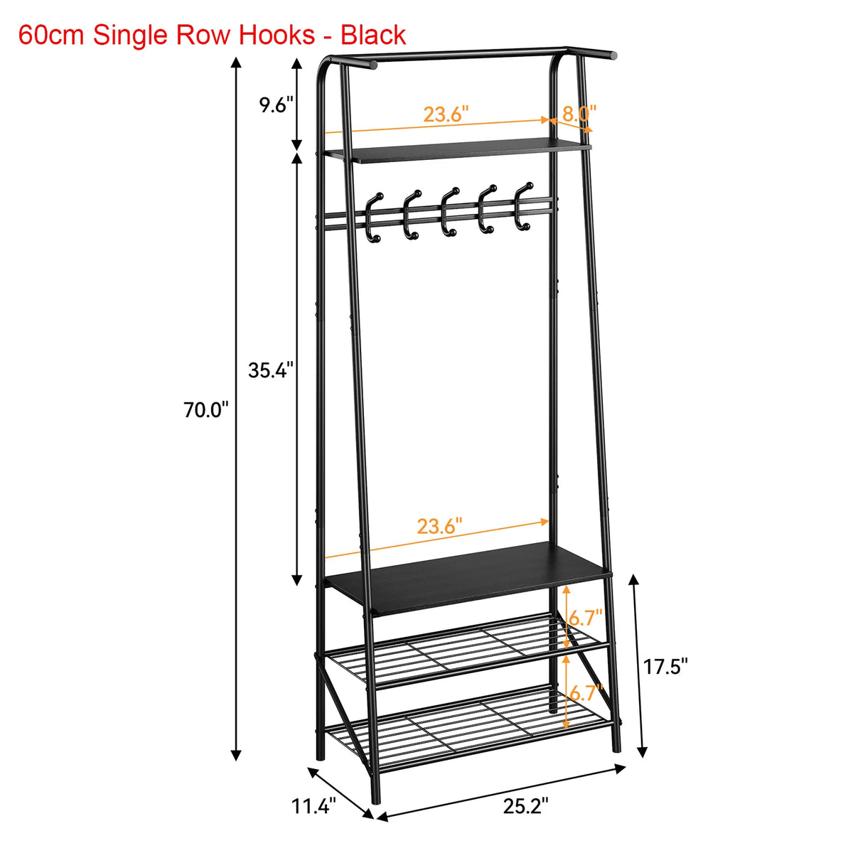 TWISTER.CK Entryway Coat Rack Bench with Shoe Storage and Hooks