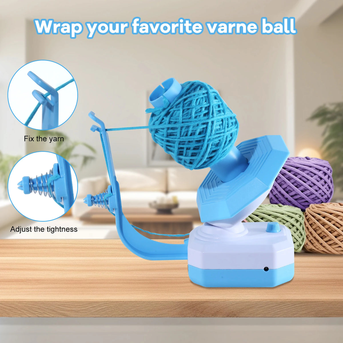 Electric Yarn Ball Winder With USB Port For Knitting Projects