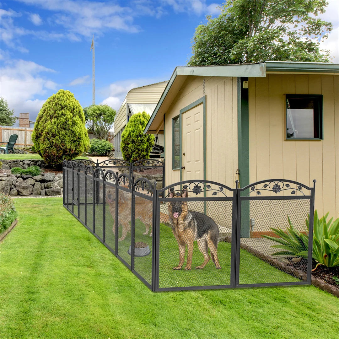 Bingopaw DIY Heavy Duty Dog Playpen Outdoor Indoor Fence With Waterproof Pad For Whelping And Training