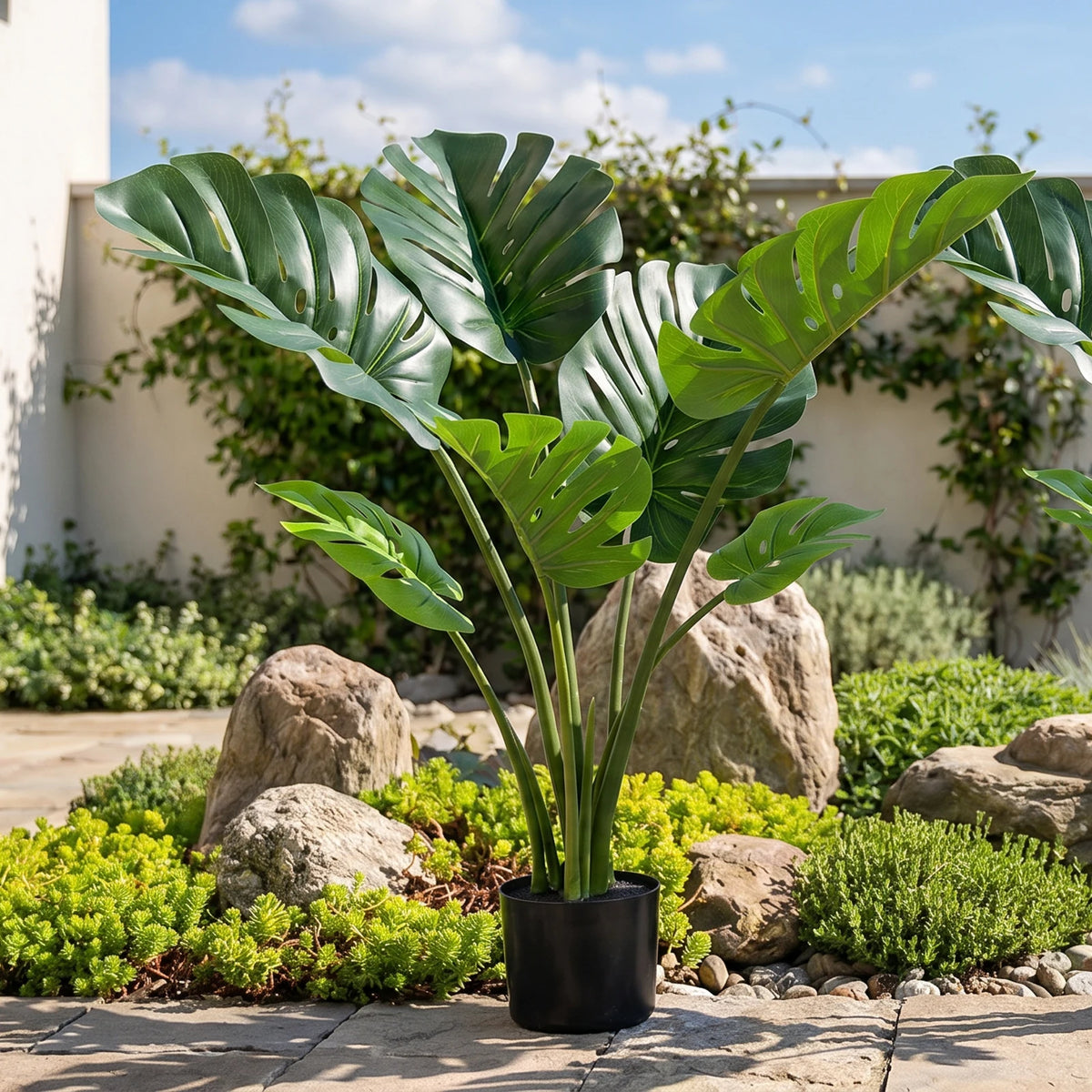 Artificial Monstera Deliciosa Tree With Pot for Home Office Decor