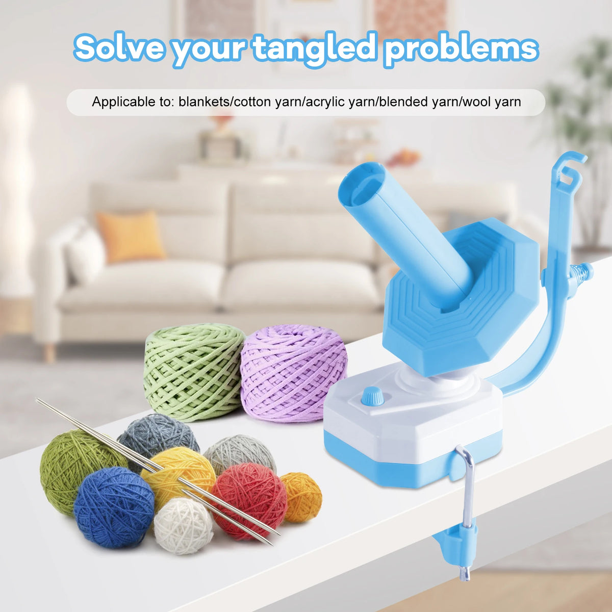 Electric Yarn Ball Winder With USB Port For Knitting Projects