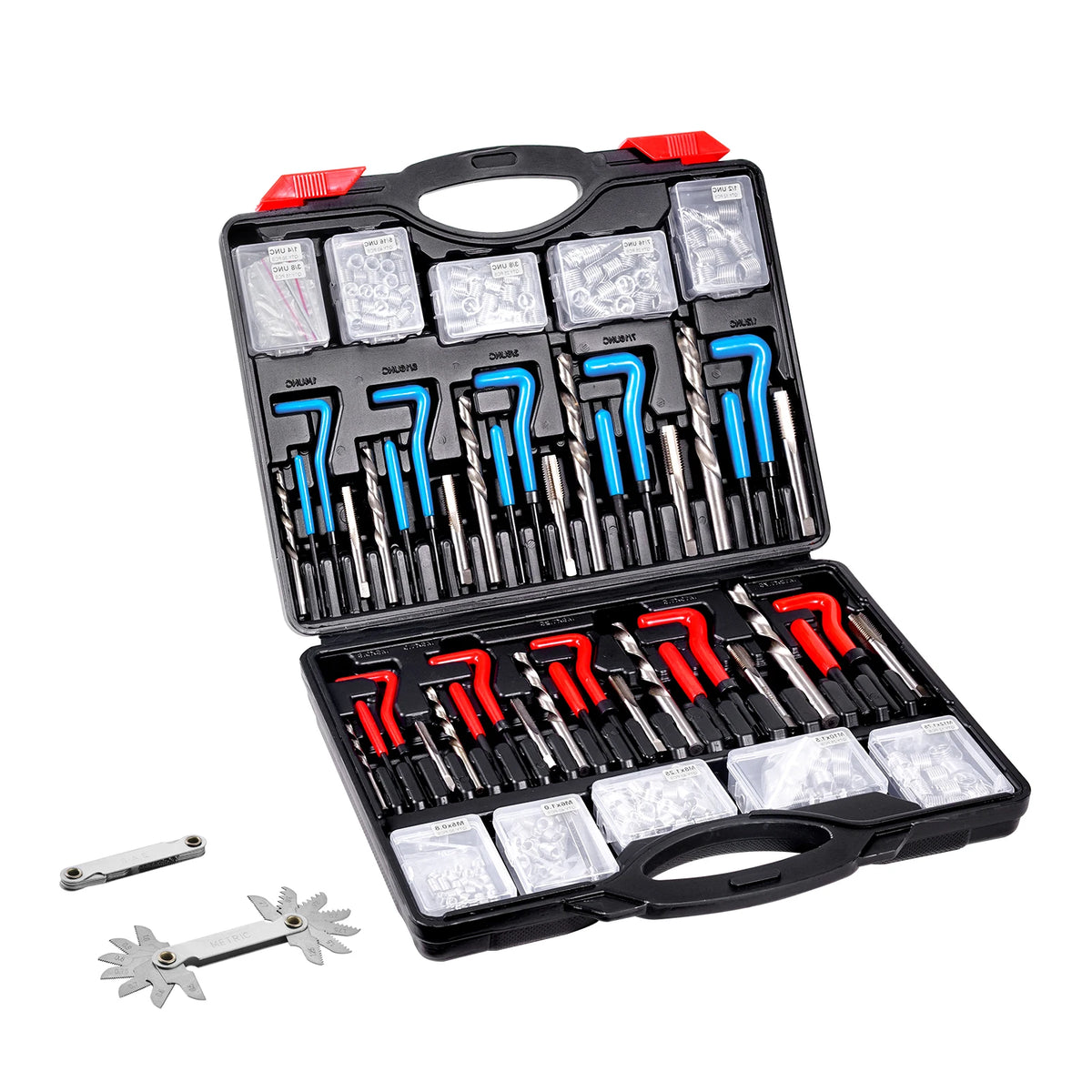 SucceBuy Helicoil Thread Repair Kit SAE Metric Rethreading Tool Set