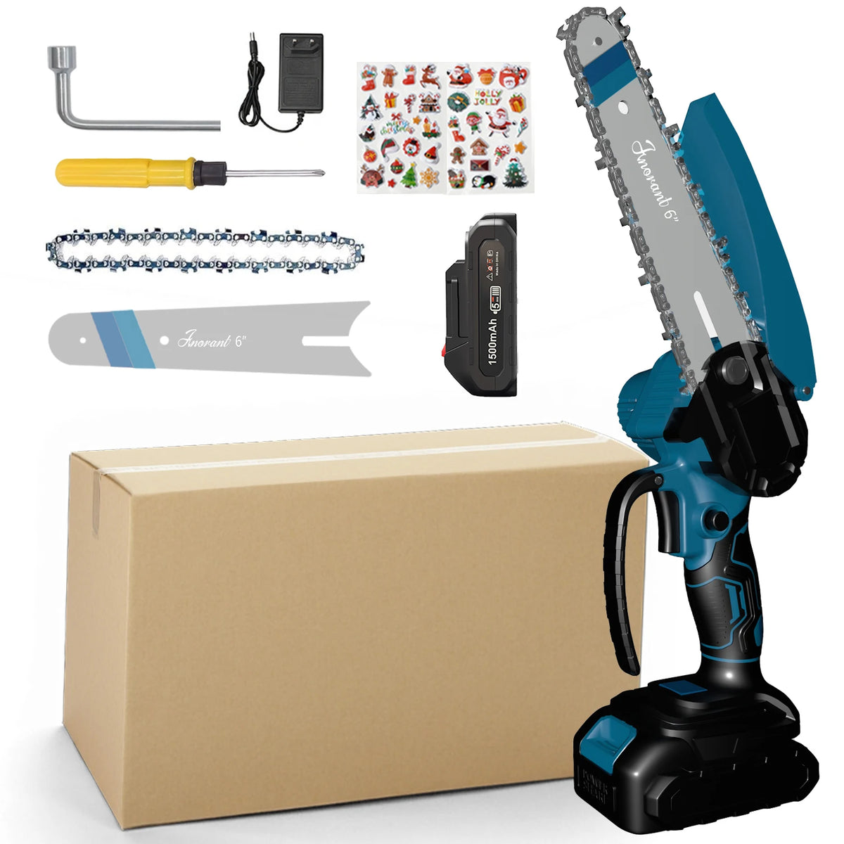 Cordless Mini Chainsaw Portable With Dual Batteries For Tree Cutting
