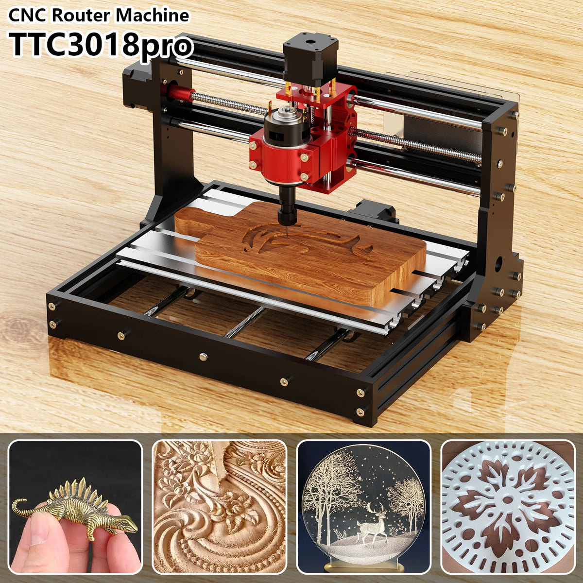 Two Trees TTC3018 Pro CNC Router for Wood and Acrylic Carving