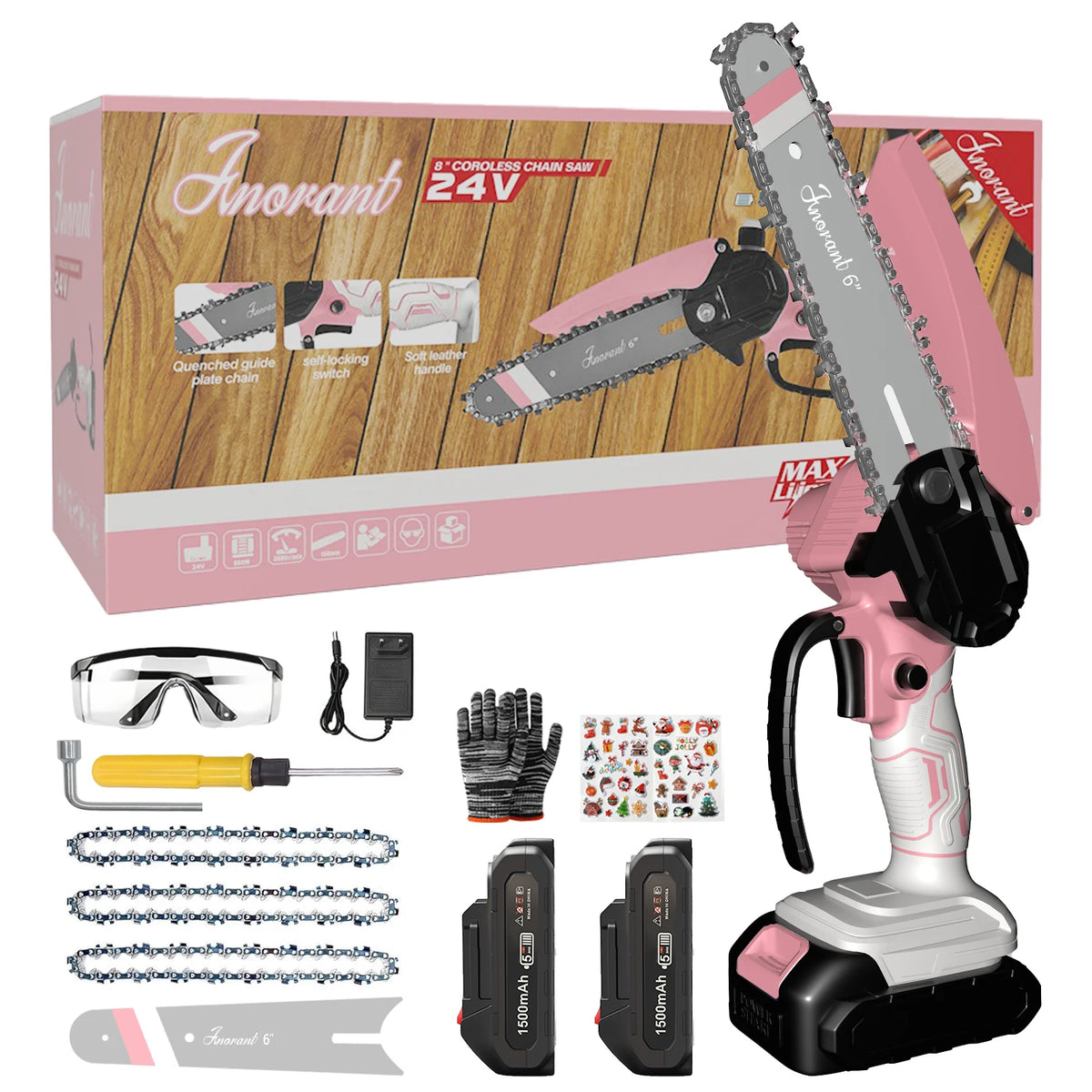 Cordless Mini Chainsaw Portable With Dual Batteries For Tree Cutting