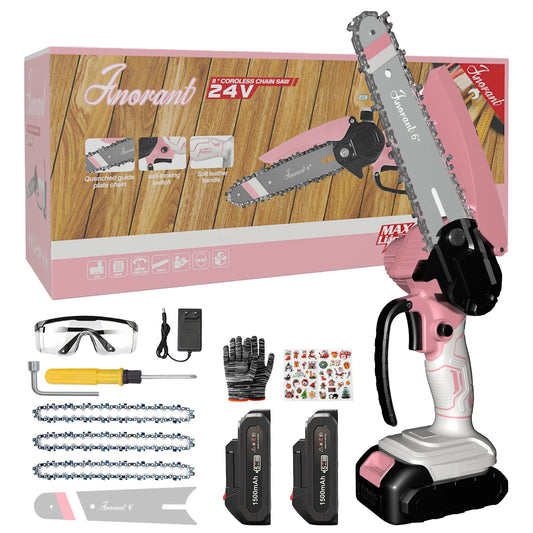 Cordless Mini Chainsaw Portable With Dual Batteries For Tree Cutting