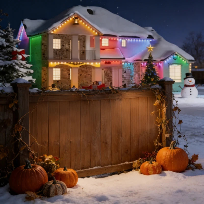 GCTECHING Waterproof Permanent Outdoor LED String Lights for Festive Decor