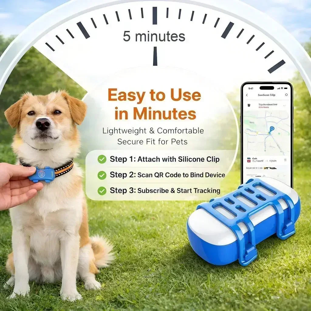 WANWAYTECH 4G GPS Pet Tracker With Real Time Tracking