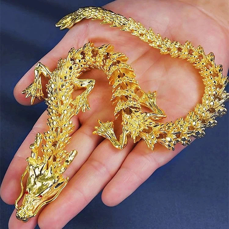 Majestic Movable Dragon Statue for Home and Desk Decor