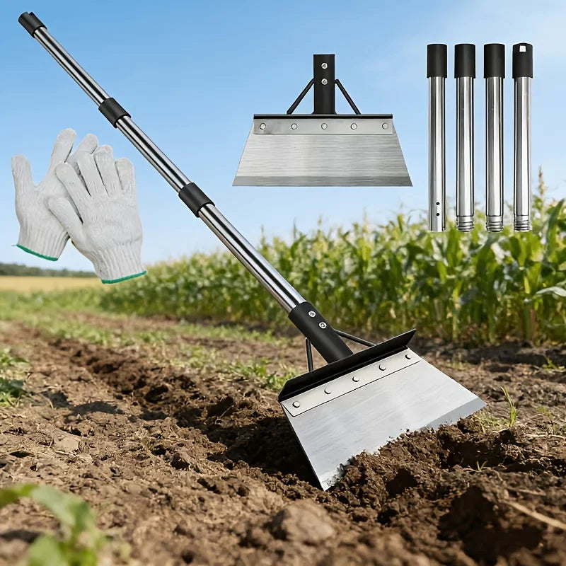 Multifunctional Stainless Steel Garden Shovel Set for Weeding and Digging