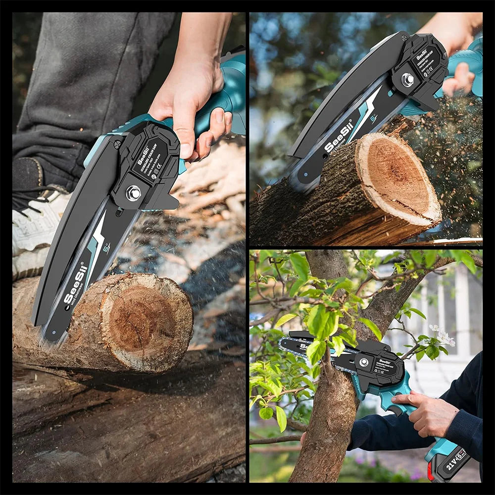 Seesii Cordless Mini Chainsaw for Makita Battery Wood Cutting