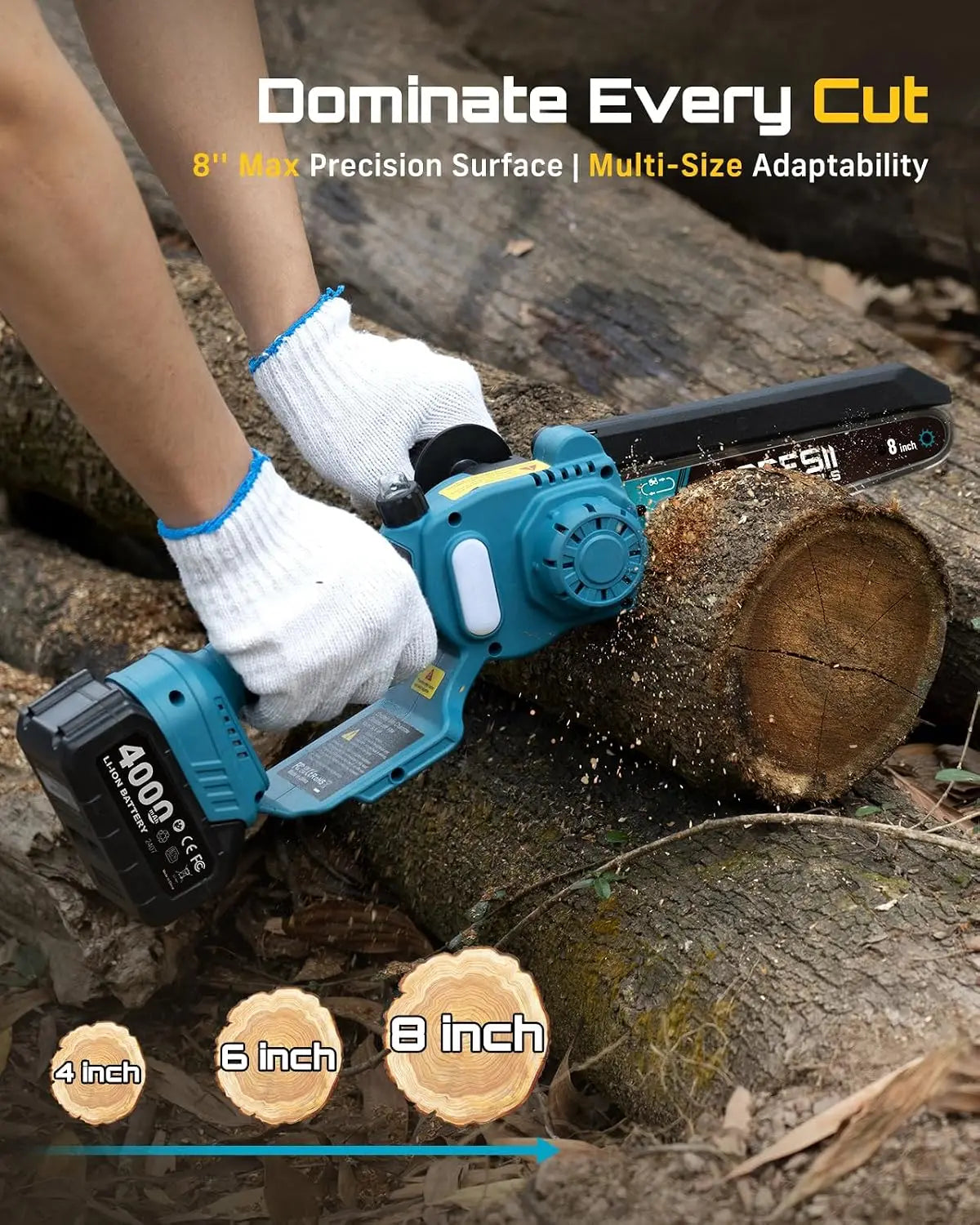 SEESII Brushless Cordless Chainsaw With Telescopic Pole For Tree Trimming