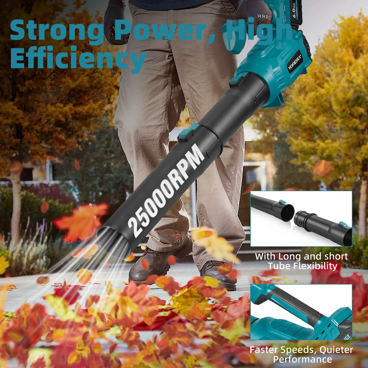 Yofidra Brushless Air Blower for Garden Dust and Snow Cleaning