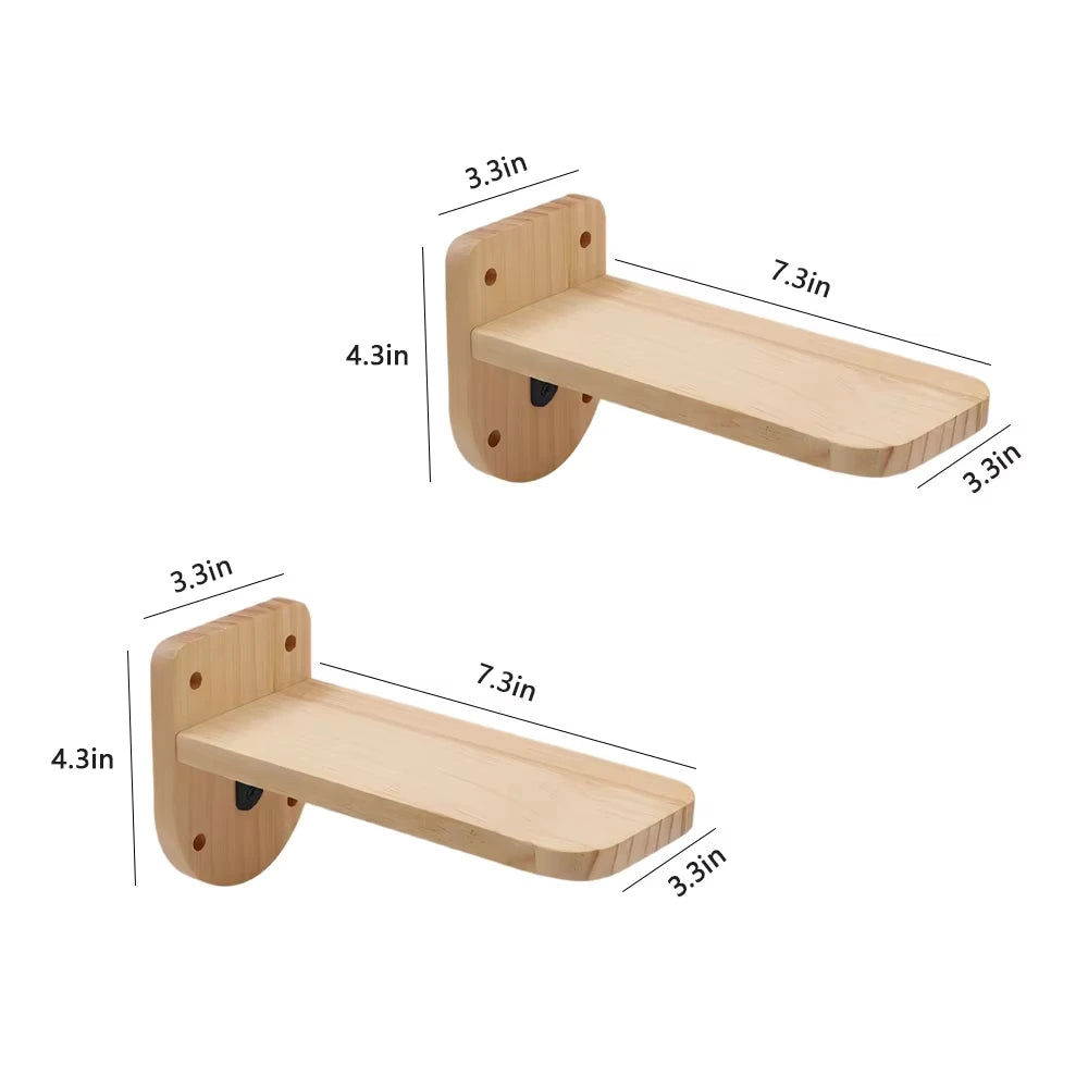 CWV Wall Mounted Cat Shelves With Moon Hammock And Star Perches