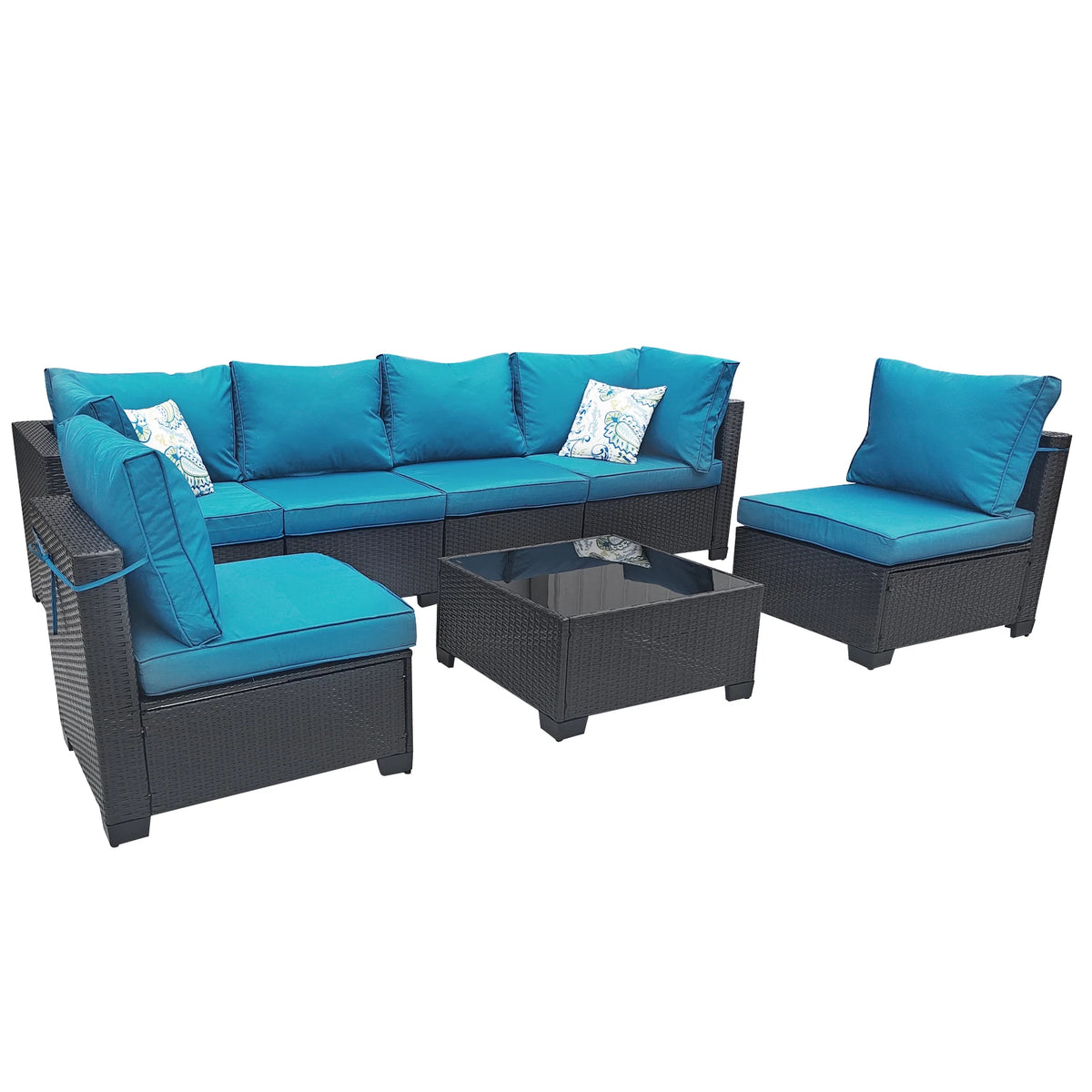 All Weather Wicker Outdoor Patio Conversation Furniture Set