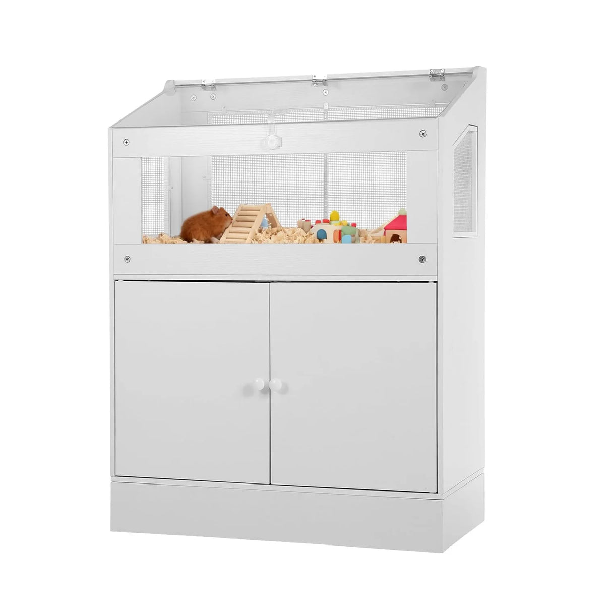 HiMISS Acrylic Small Animal Habitat With Storage Cabinet