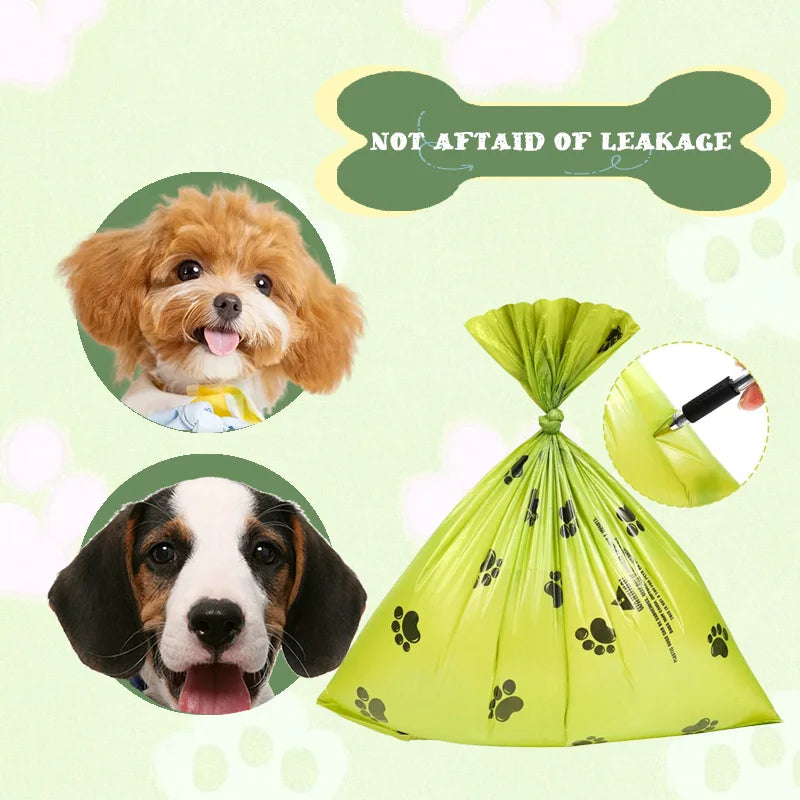 Extra Thick Leak Proof Dog Waste Bags With Paw Prints