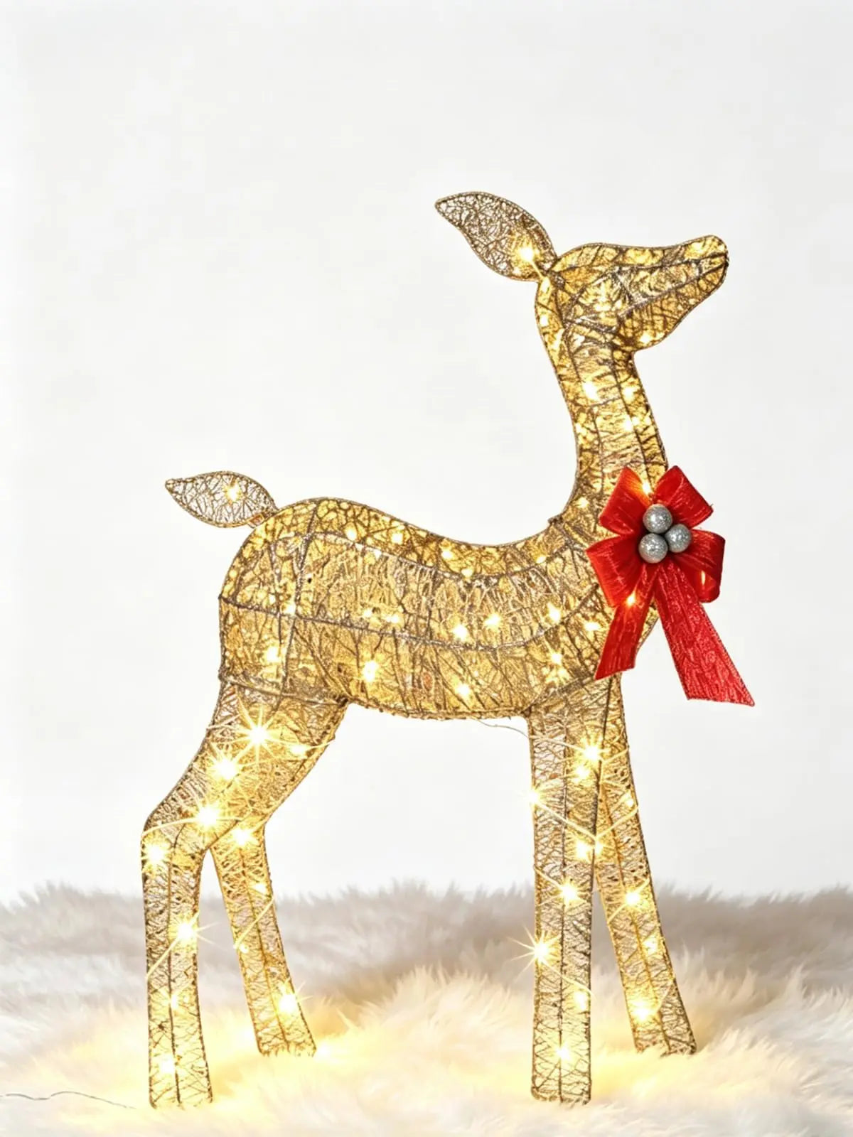 Lighted Christmas Deer Family Set With Energy Efficient LED Lights