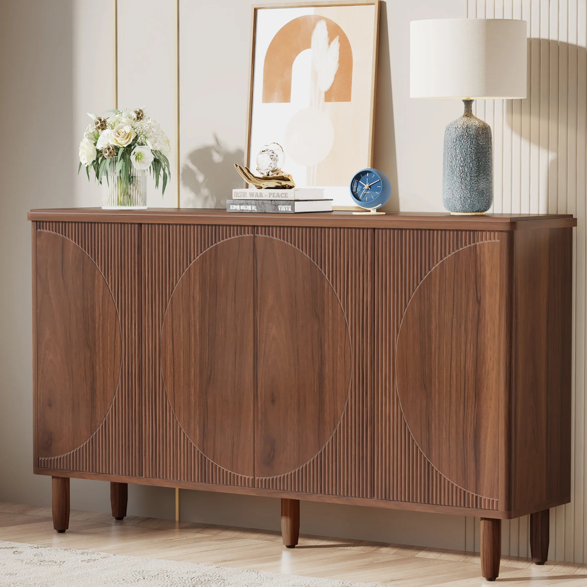 Tribesigns Modern Buffet Cabinet Sideboard With Doors And Storage