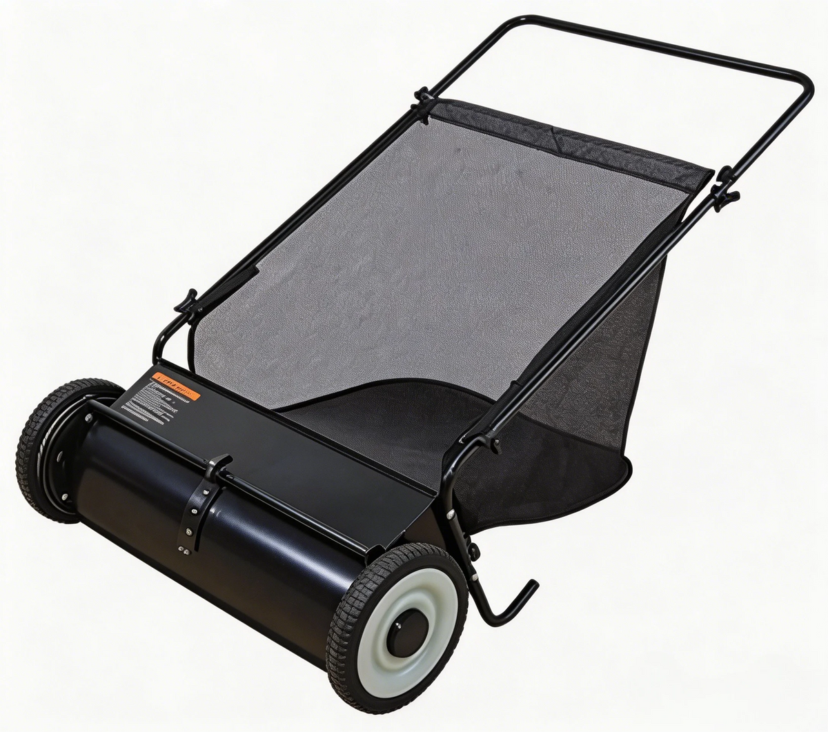 HiMISS Push Lawn Sweeper With Dual Brushes And Mesh Collector