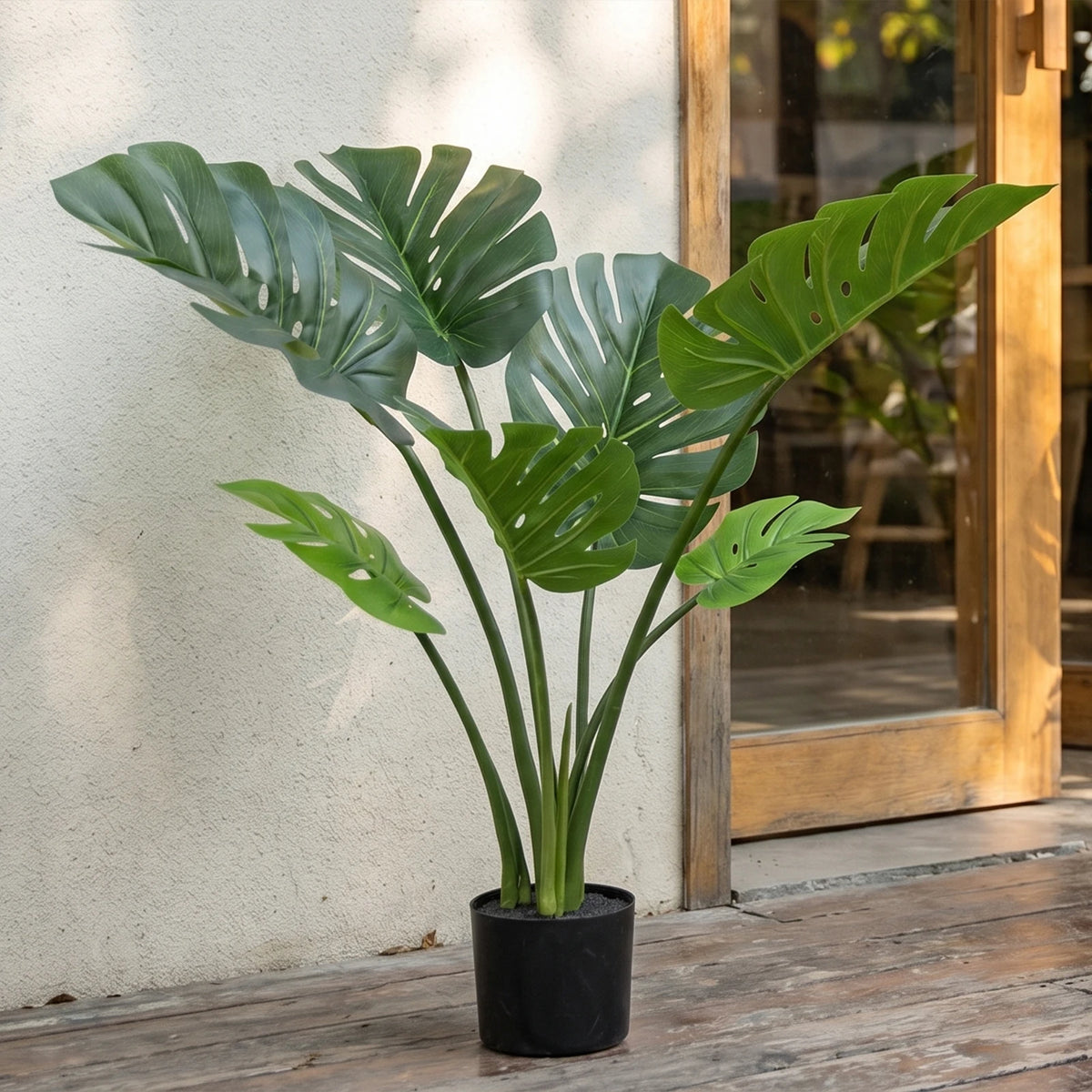 Artificial Monstera Deliciosa Tree With Pot for Home Office Decor