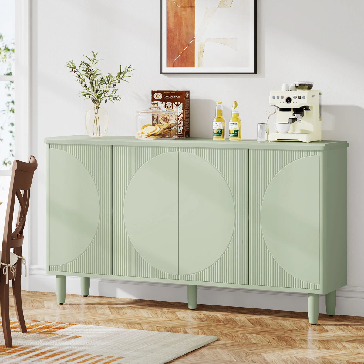 Tribesigns Modern Buffet Cabinet Sideboard With Doors And Storage