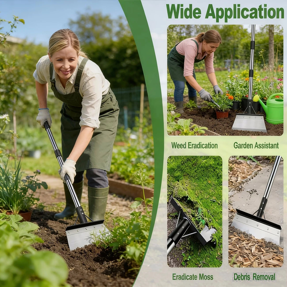 Multifunctional Stainless Steel Garden Shovel Set for Weeding and Digging