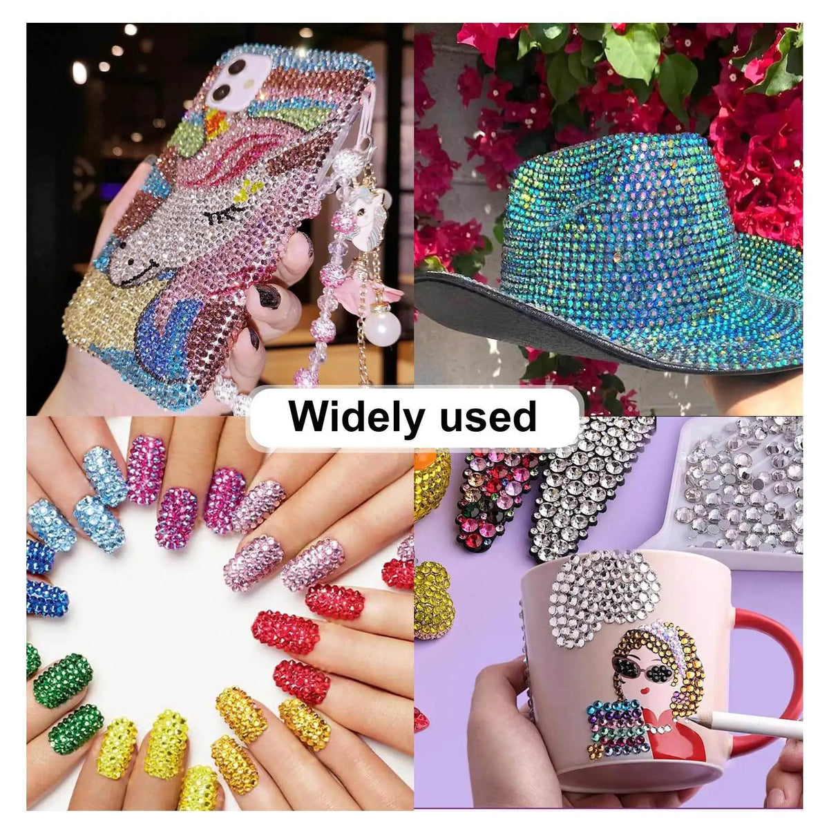 Resin Rhinestone Bedazzling Kit With Flatback Gems for Crafts