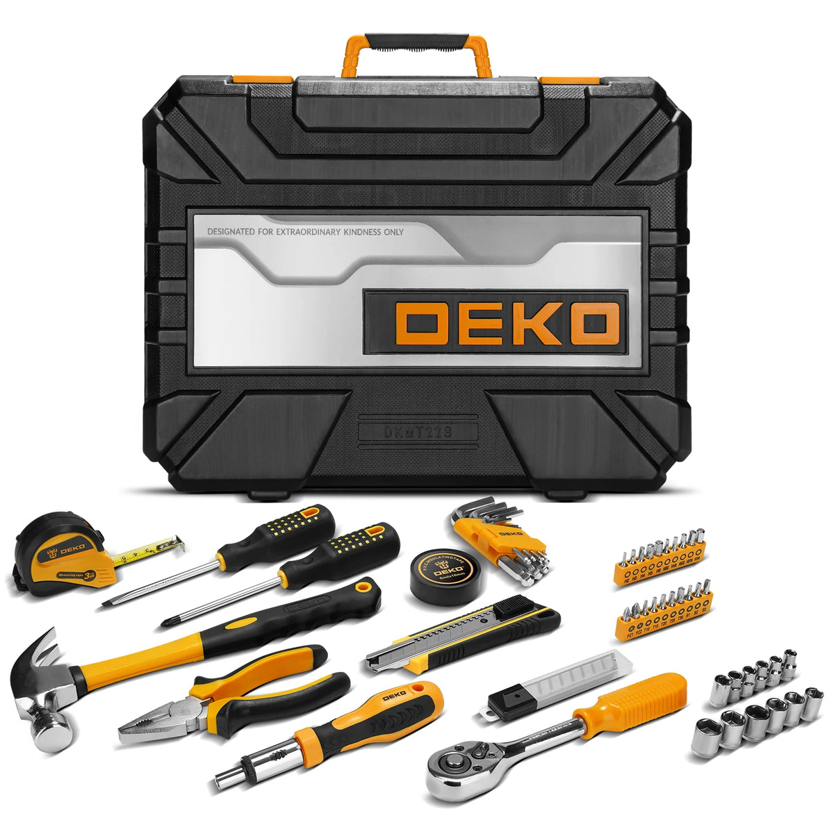 DEKOPRO 228Pcs Socket Wrench Auto Repair Tool Set With Case