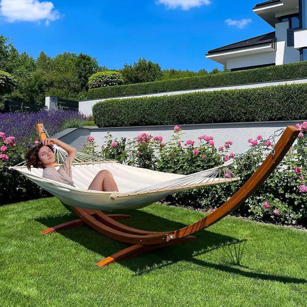Heavy Duty Two Person Hammock With Stand For Patio